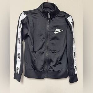 NIKE TRACK JACKET WITH LOGO TAPEBlack and White Size 4